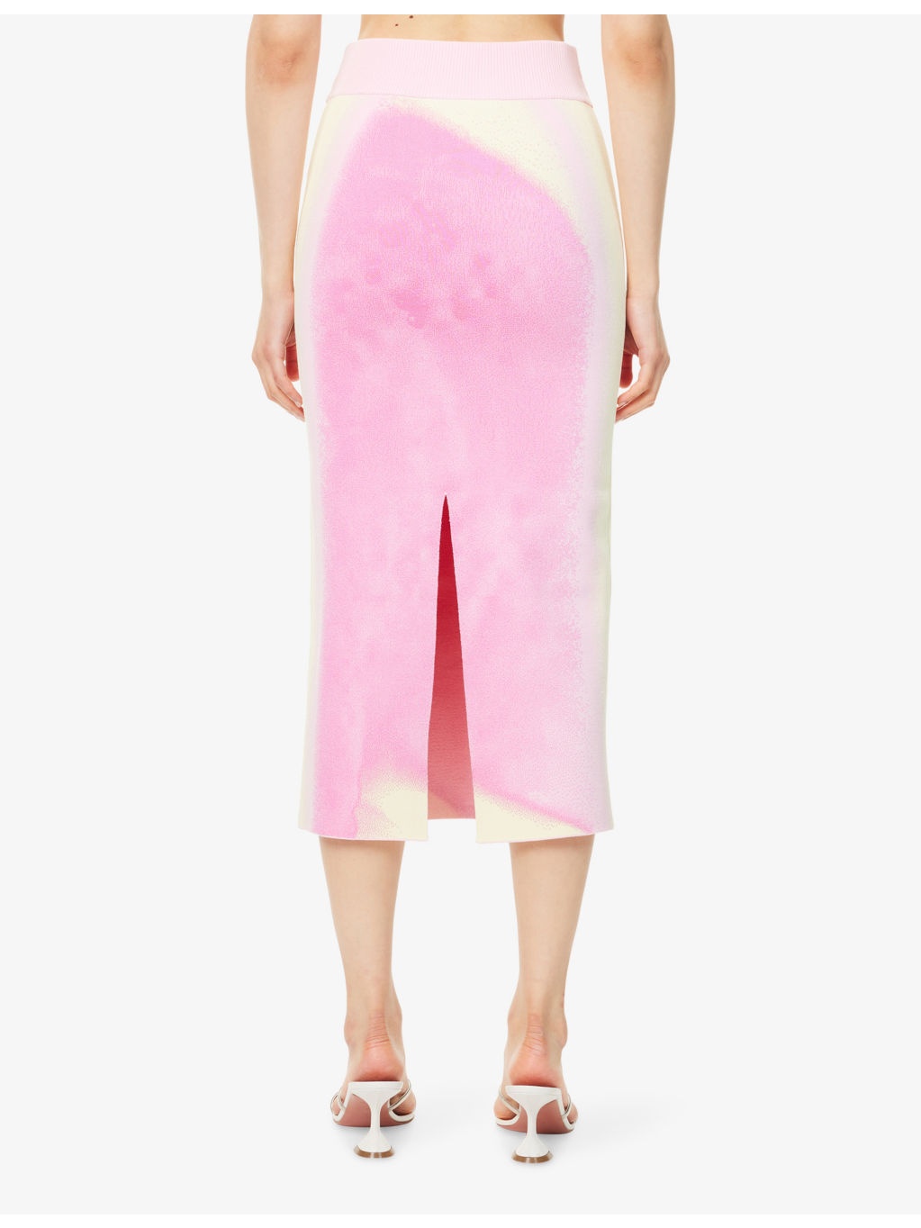 Sophie Cherry Slit Knitted Midi Skirt - 4
