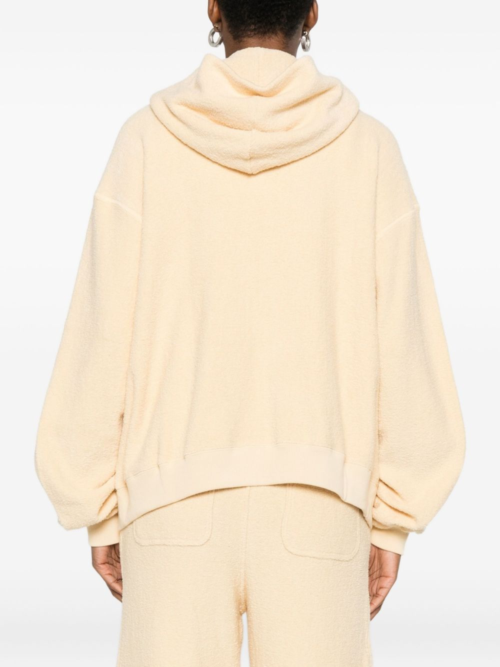 zip-up cotton hoodie - 4