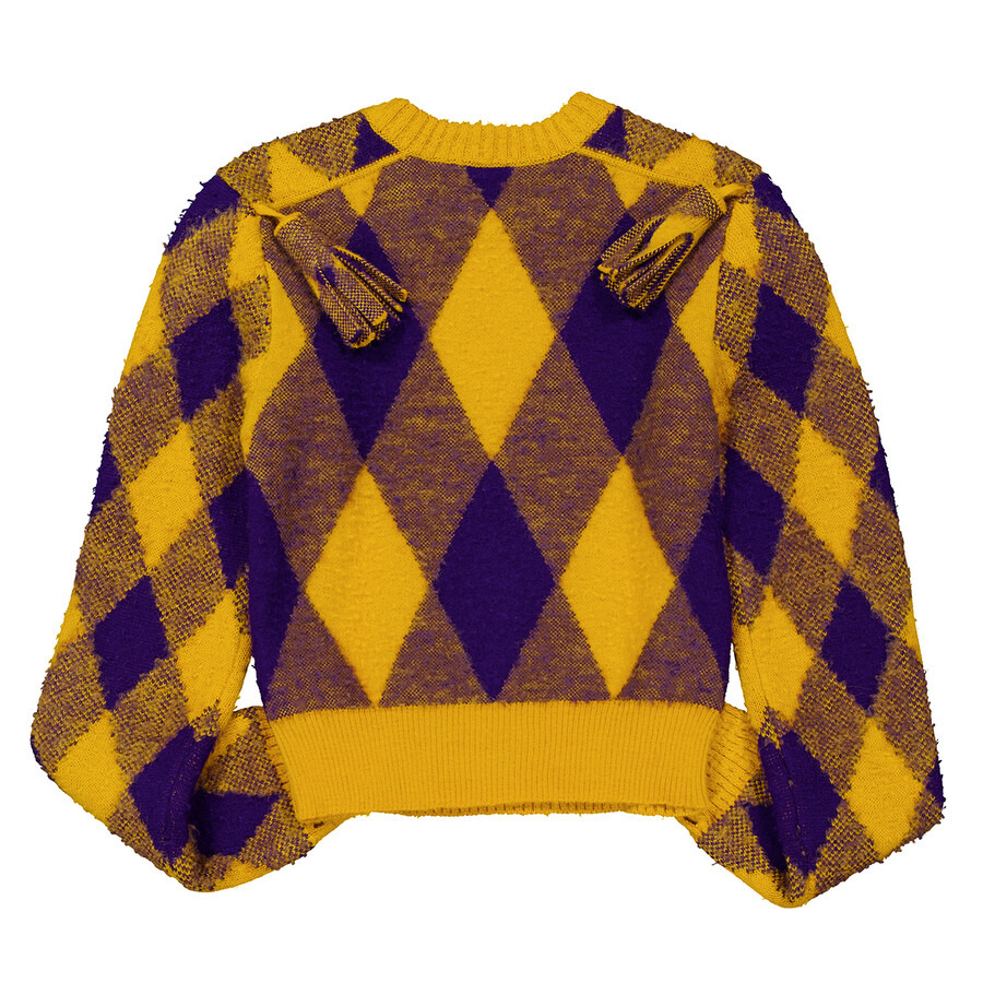Burberry Wool Argyle Sweater With Check Pattern - 2