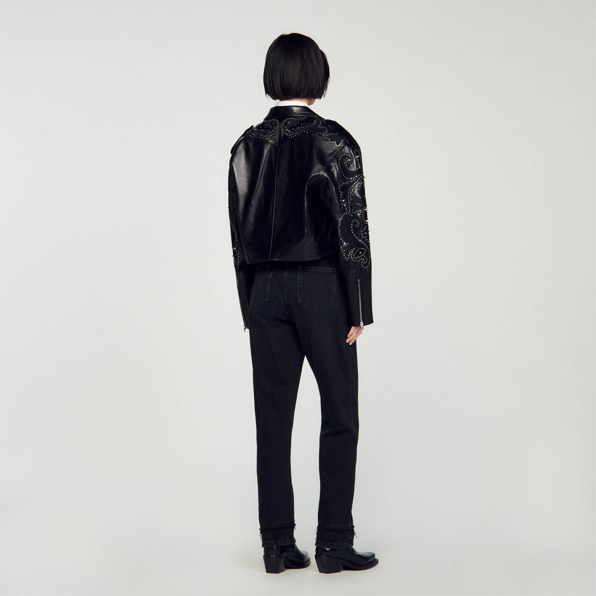 STUDDED LEATHER JACKET - 6