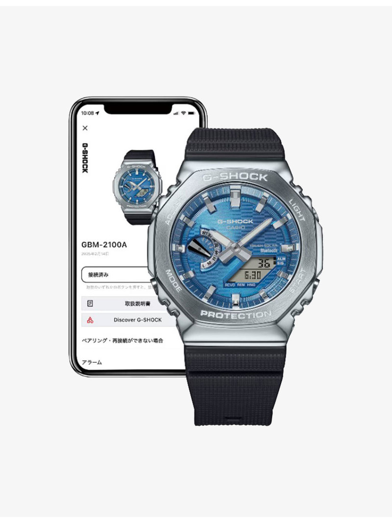 GBM-2100A-2BER Stainless-Steel and Resin Quartz Watch 5