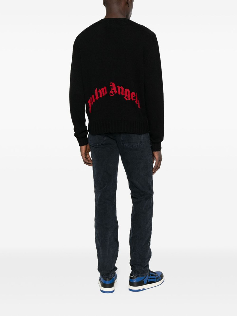 Palm Angels crew-neck knit sweater outlook