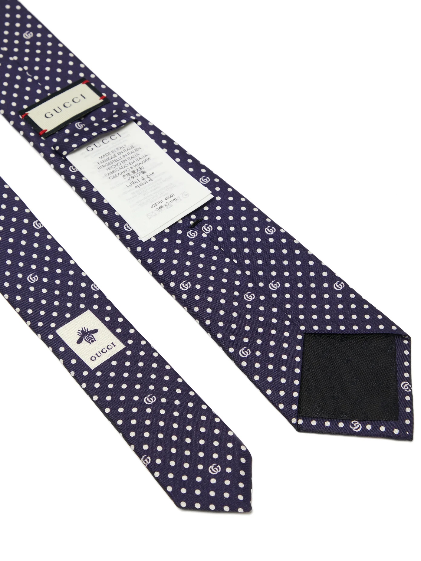 GG polka dot-print silk tie - 3