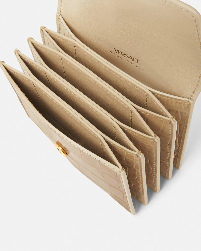 VERSACE Croc-Effect La Medusa Card Holder outlook