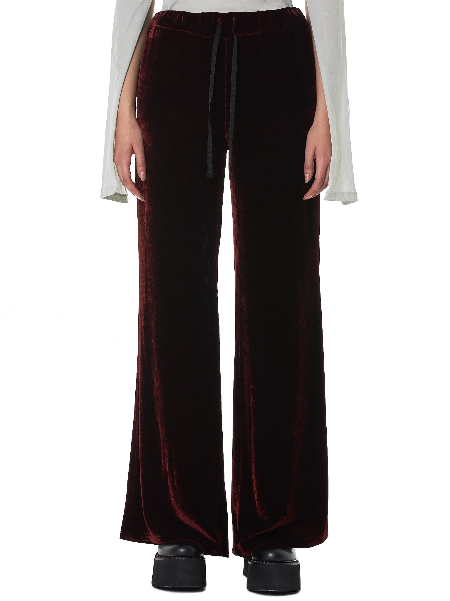 Velvet Palazzo Trousers - 1