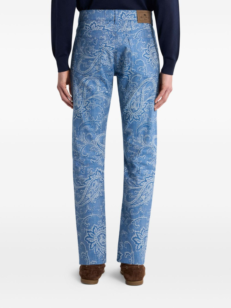 jacquard paisley denim jeans 3
