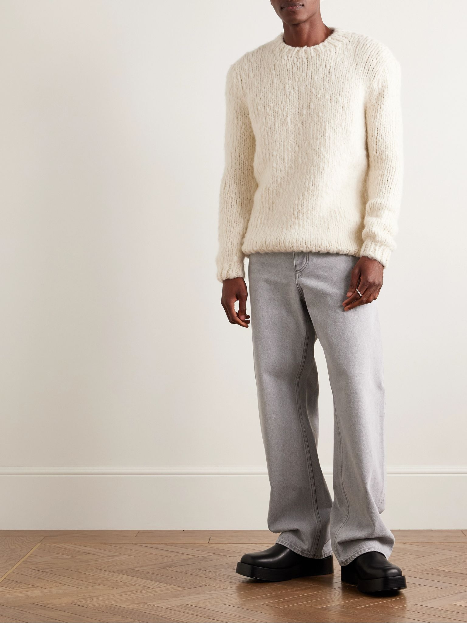 Lawrence Welfat Cashmere Sweater Ivory - 2