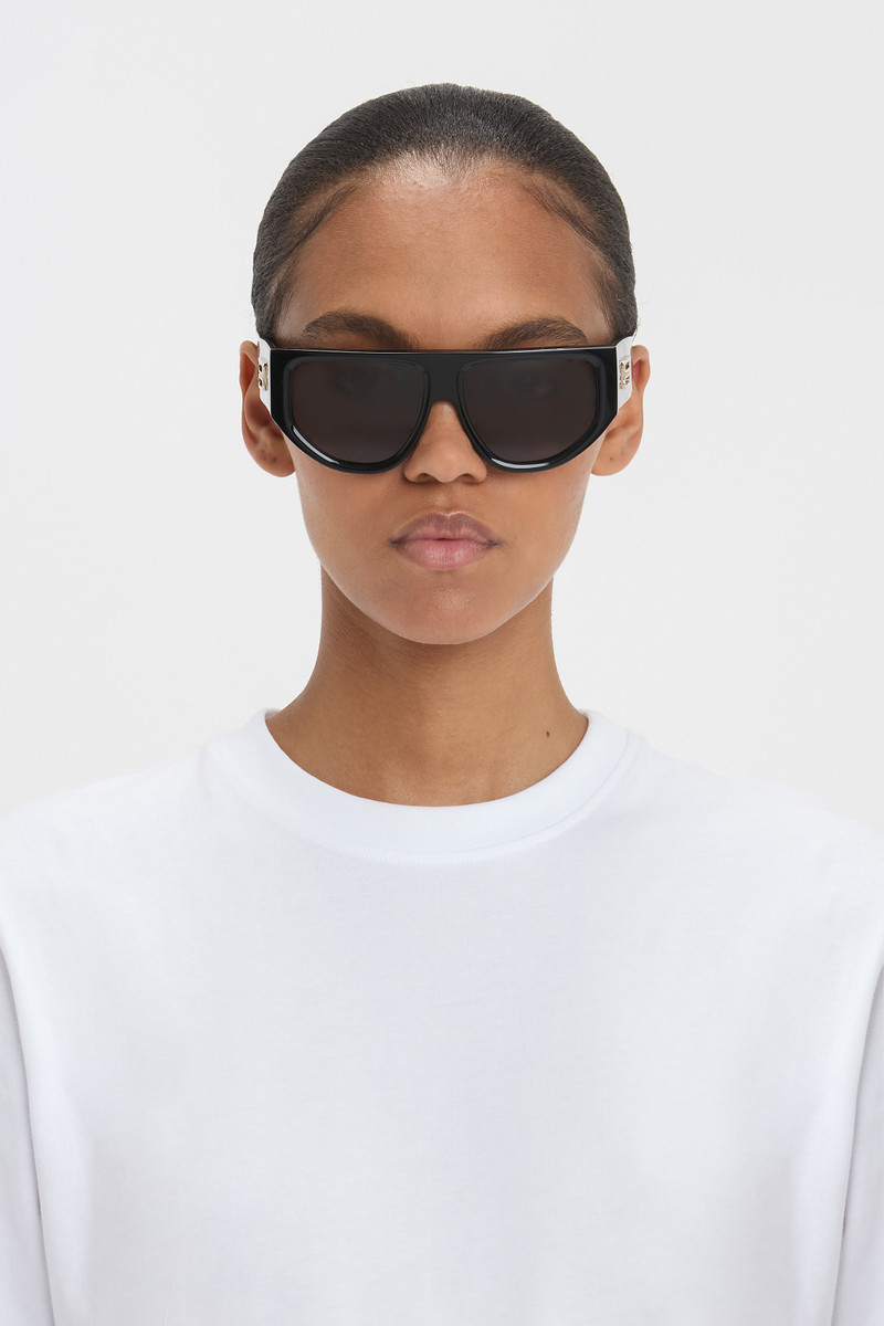 Victoria Beckham B Frame Logo Sunglasses In Black outlook