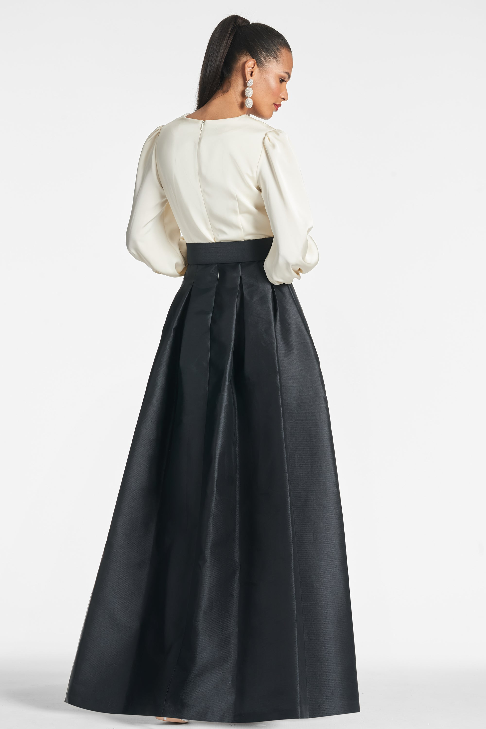 Zoe Gown - Ivory/Black - 3
