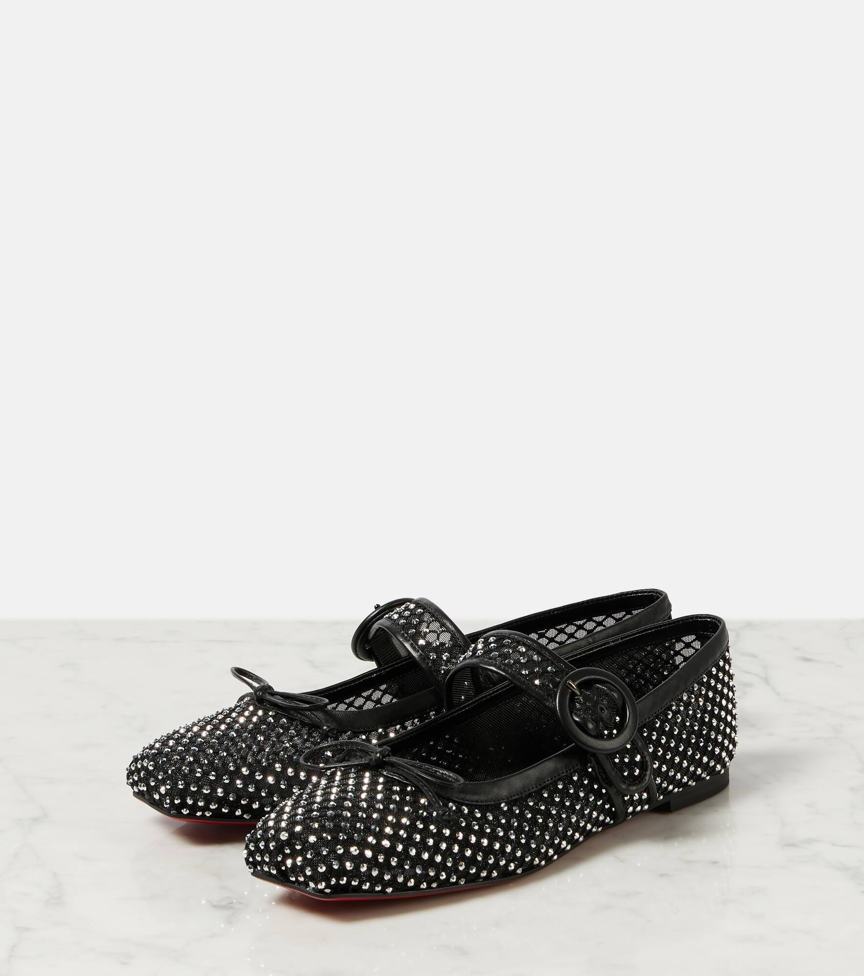 Mamastrapitina embellished mesh ballet flats - 5