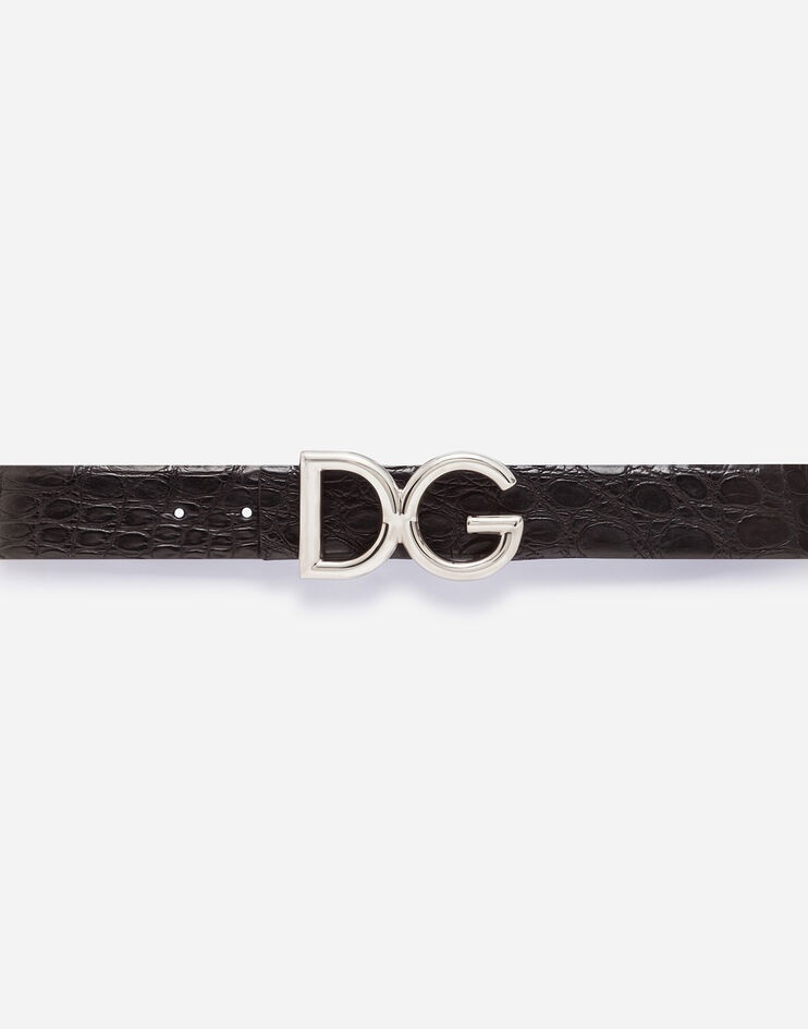 Crocodile belt with DG logo - 3