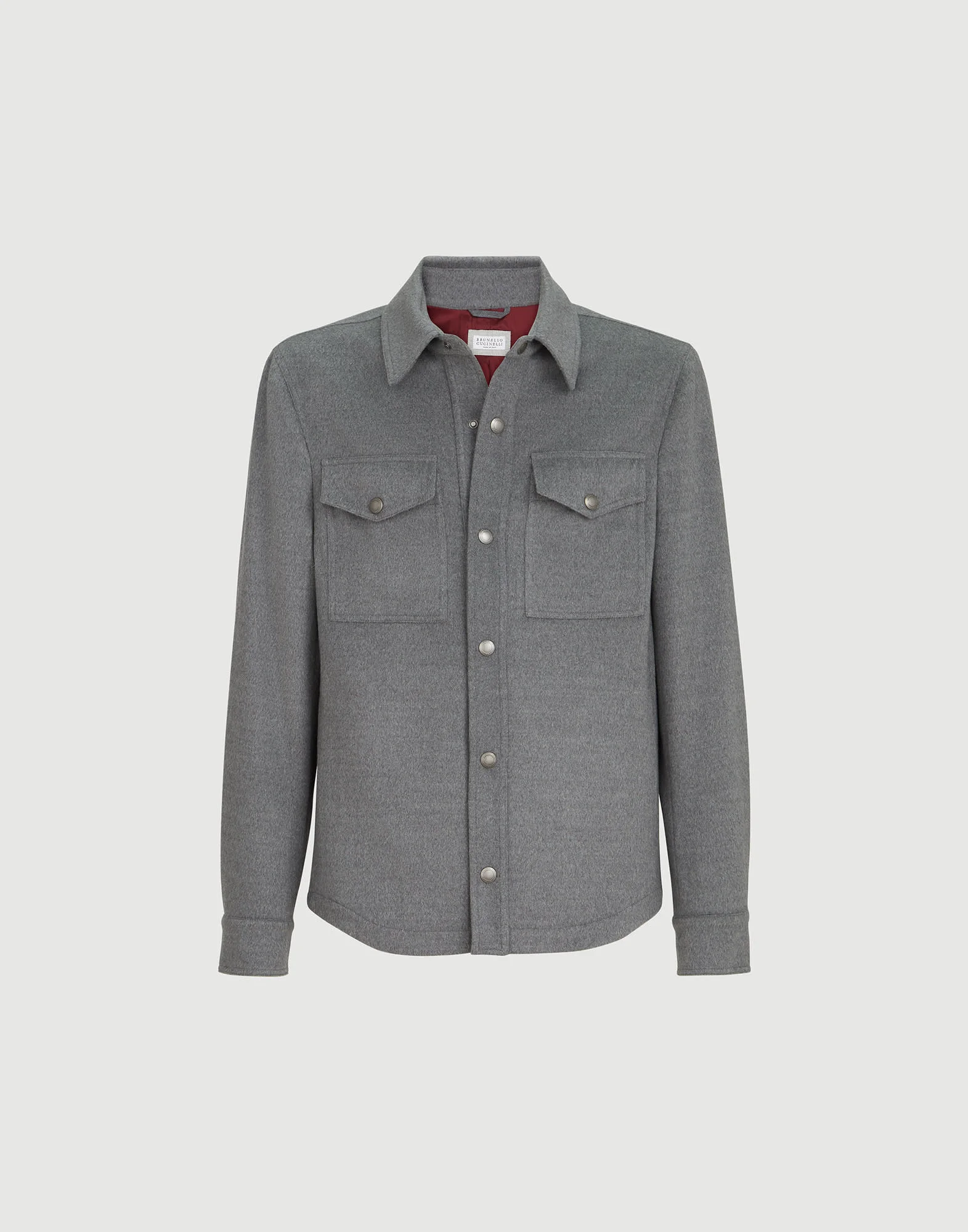Lightweight virgin wool cloth shirt-style outerwear jacket - 1