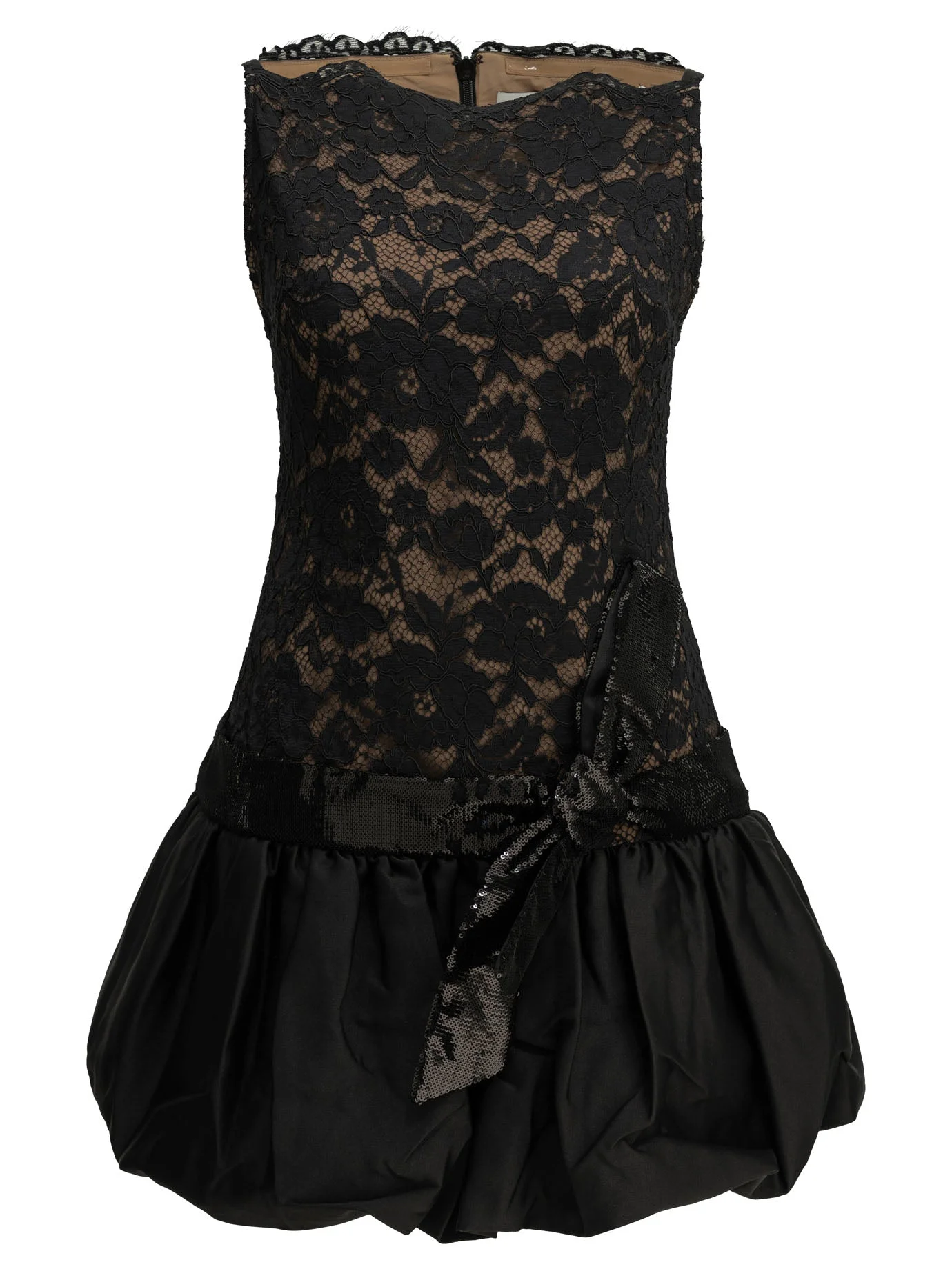 Self-portrait Short Balloon Dress Black - 1