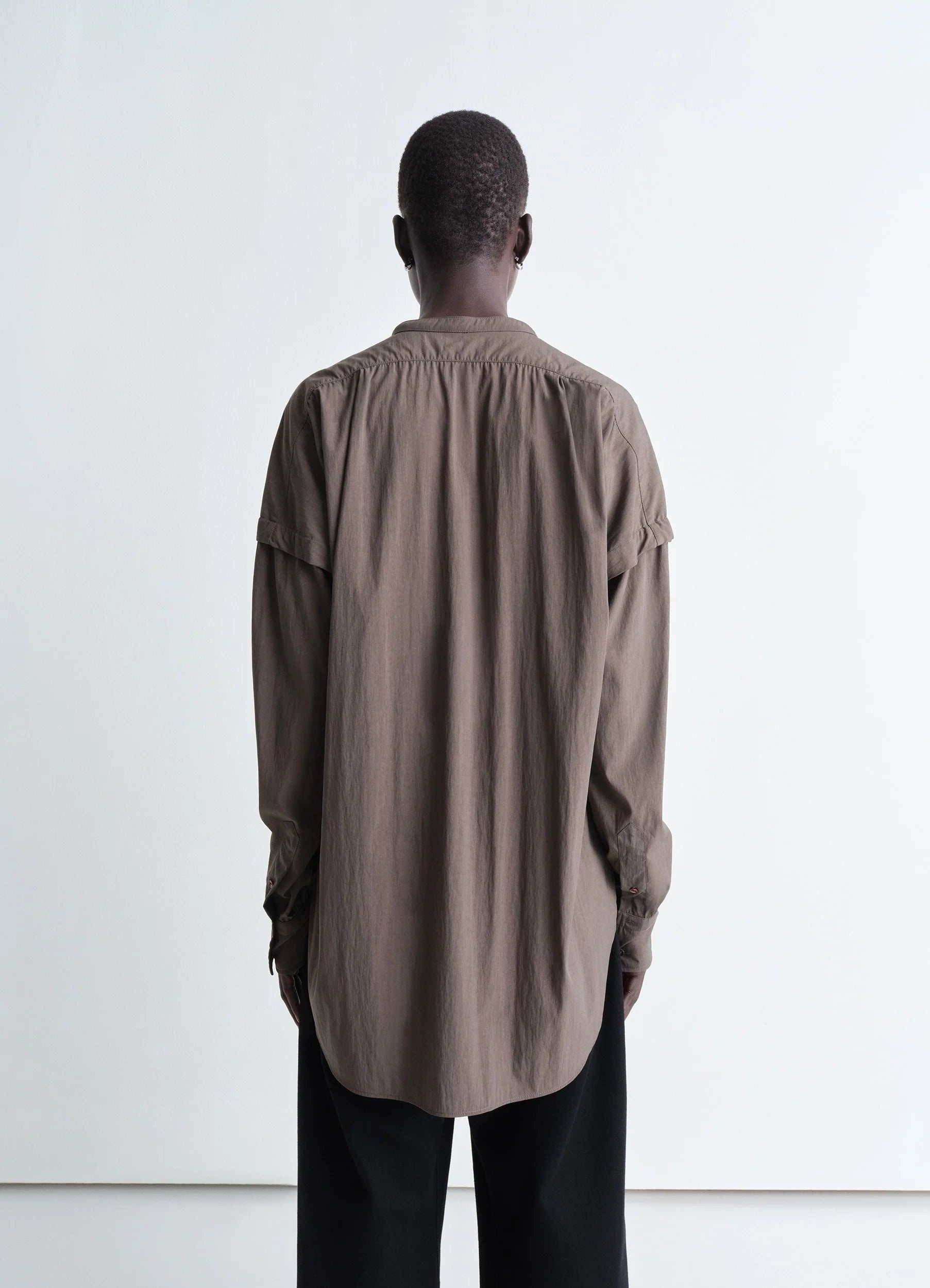 LONG SHIRT WITH HALF PLACKET - 4