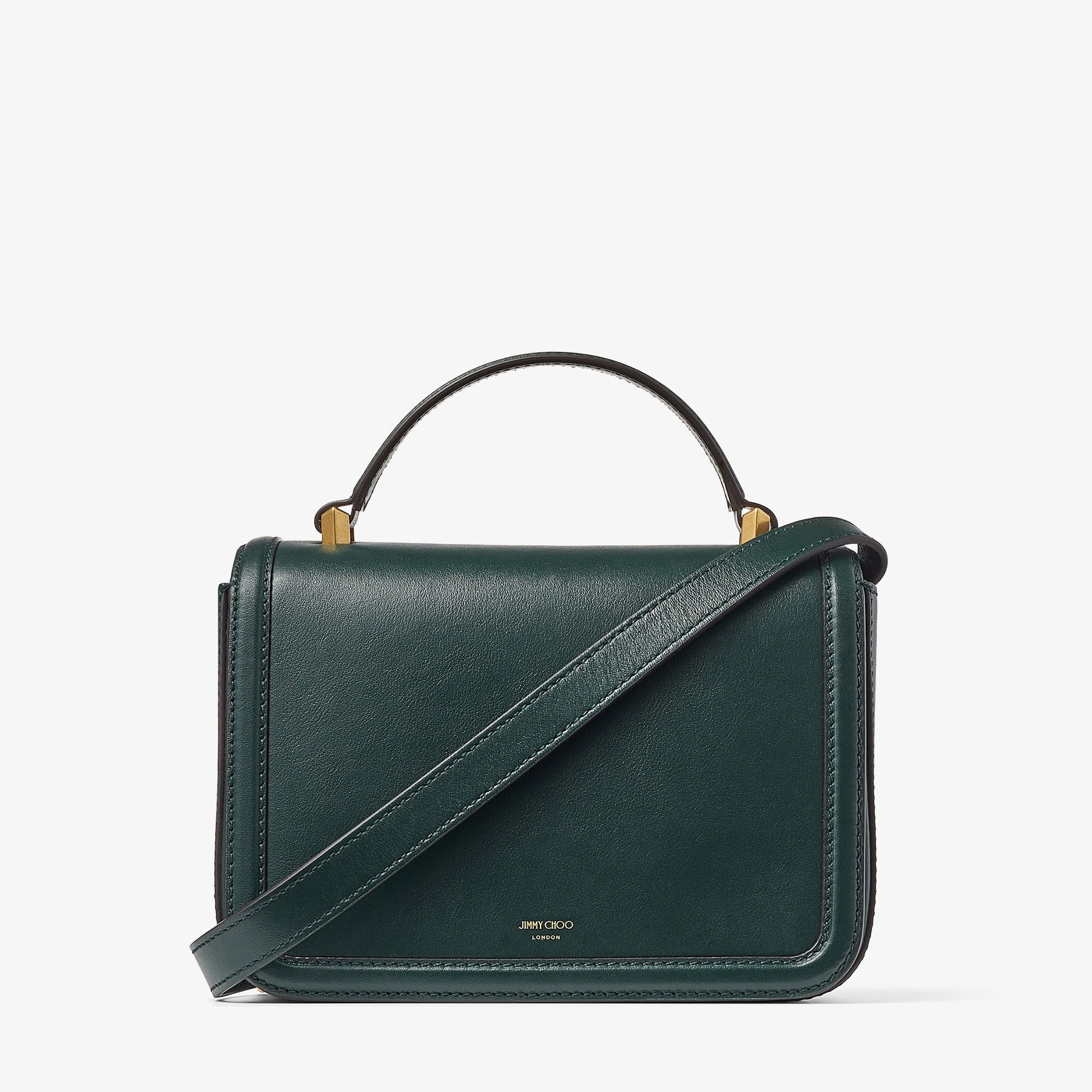 Diamond Top Handle
Dark Green Smooth Calf Leather Top Handle Bag - 6