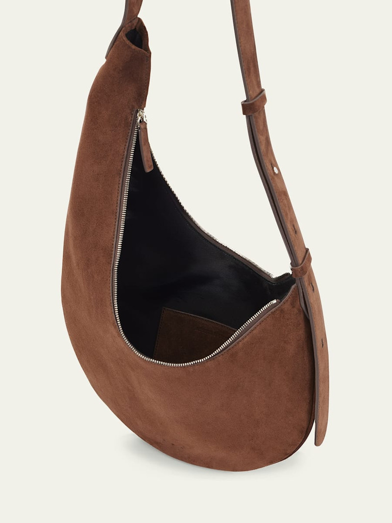 Lune Calfskin Suede Hobo Bag 3