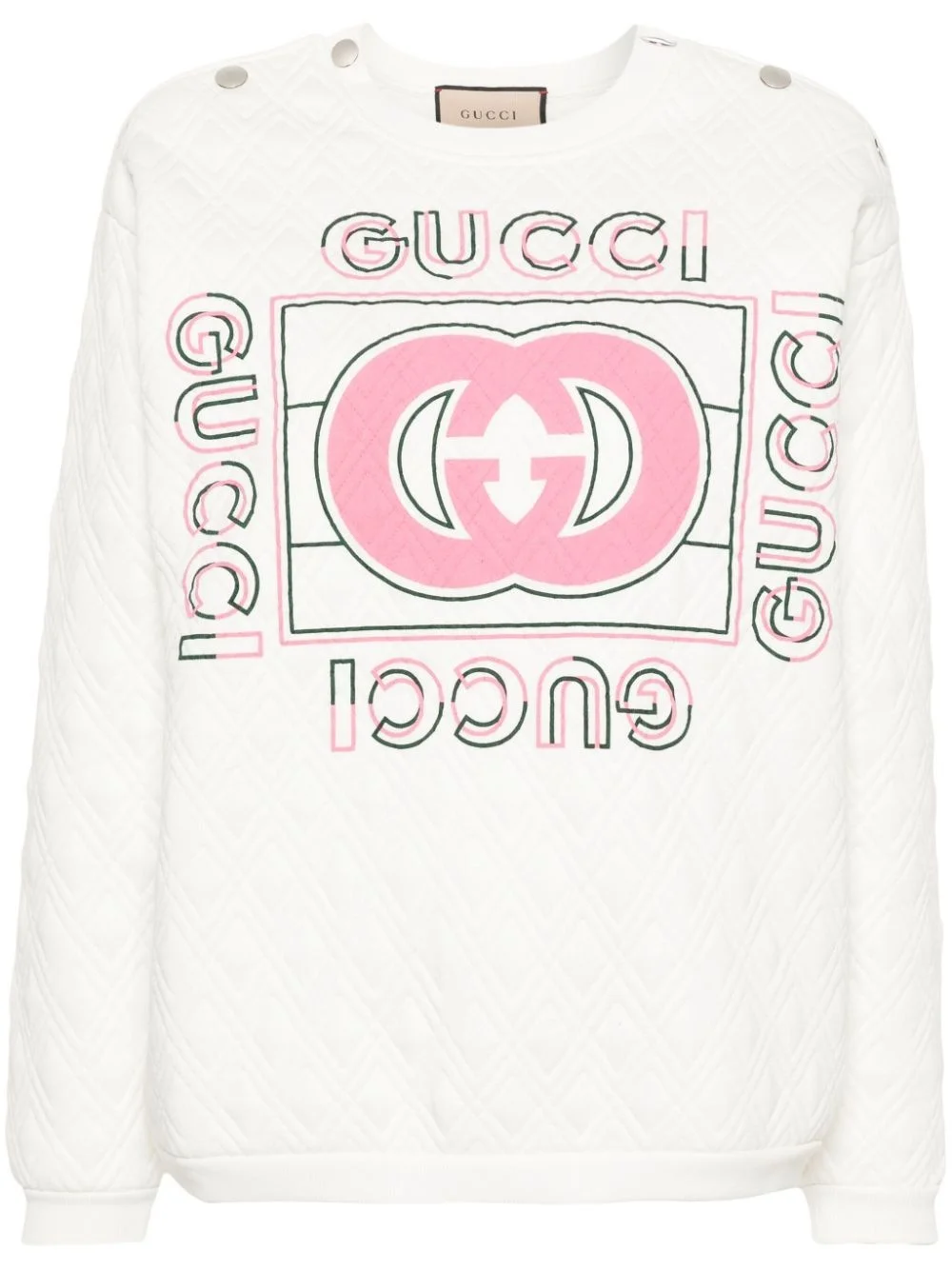 Gucci 빈티지 로고 퀼트 스웨터 - 1