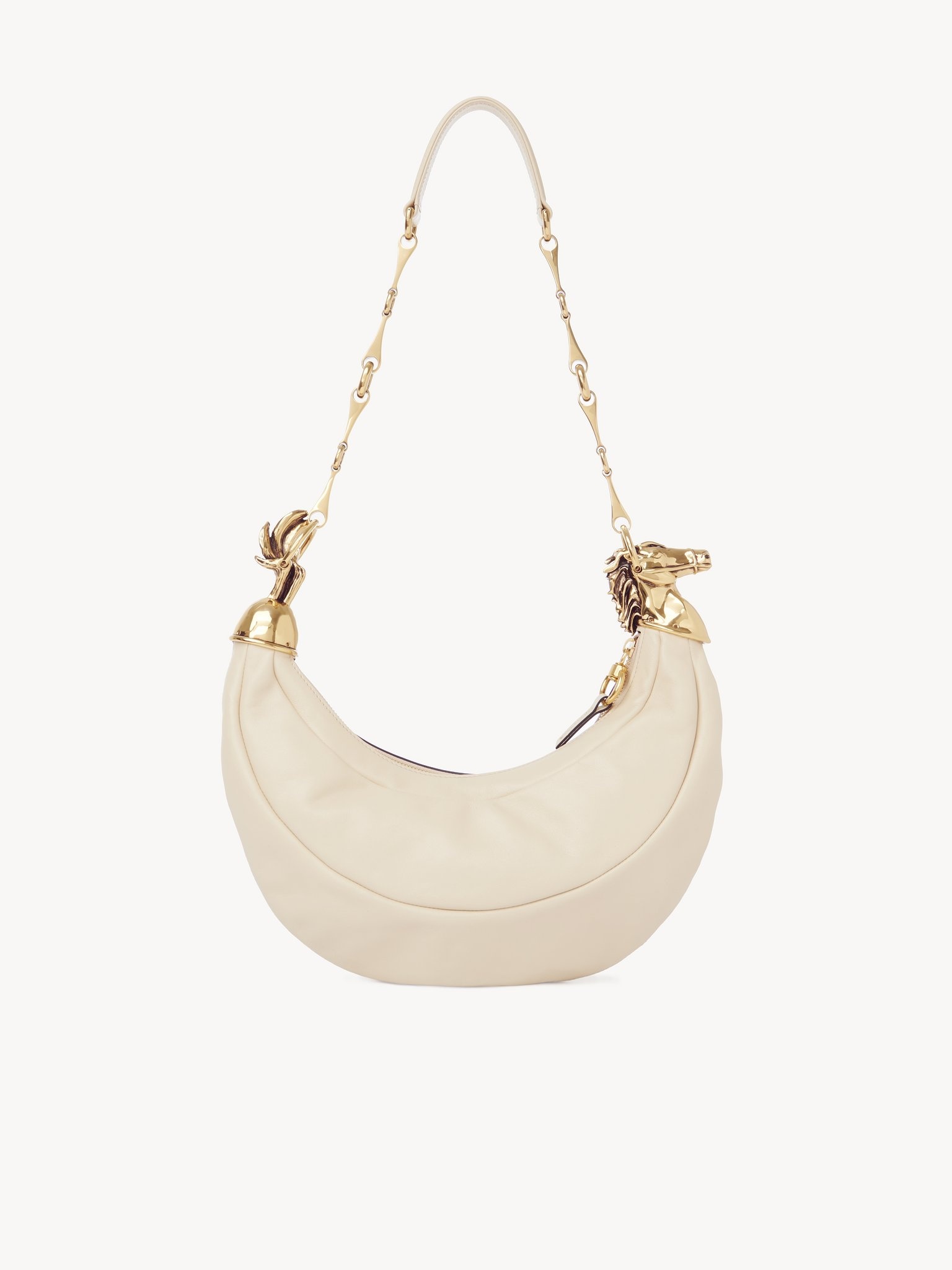 CHAIN HORSE SHOULDER BAG IN GRAINED LEATHER - 4
