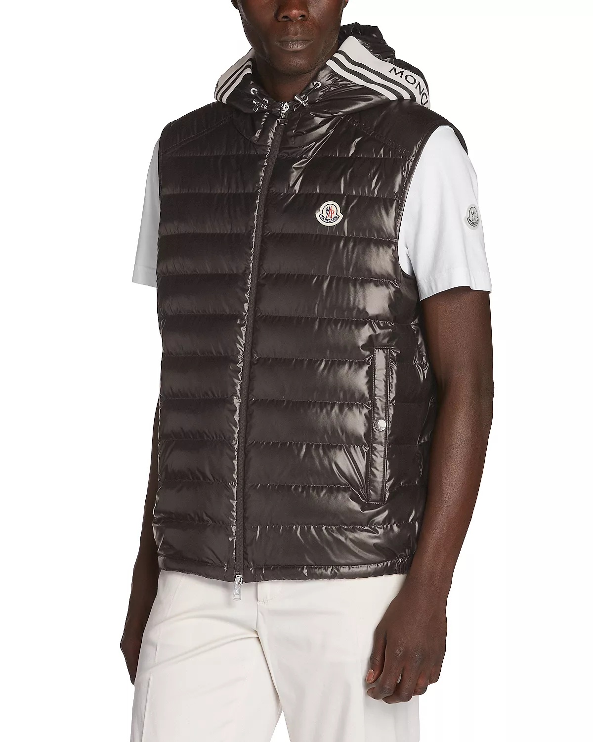Clai Quilted Full Zip Hooded Down Vest - 1