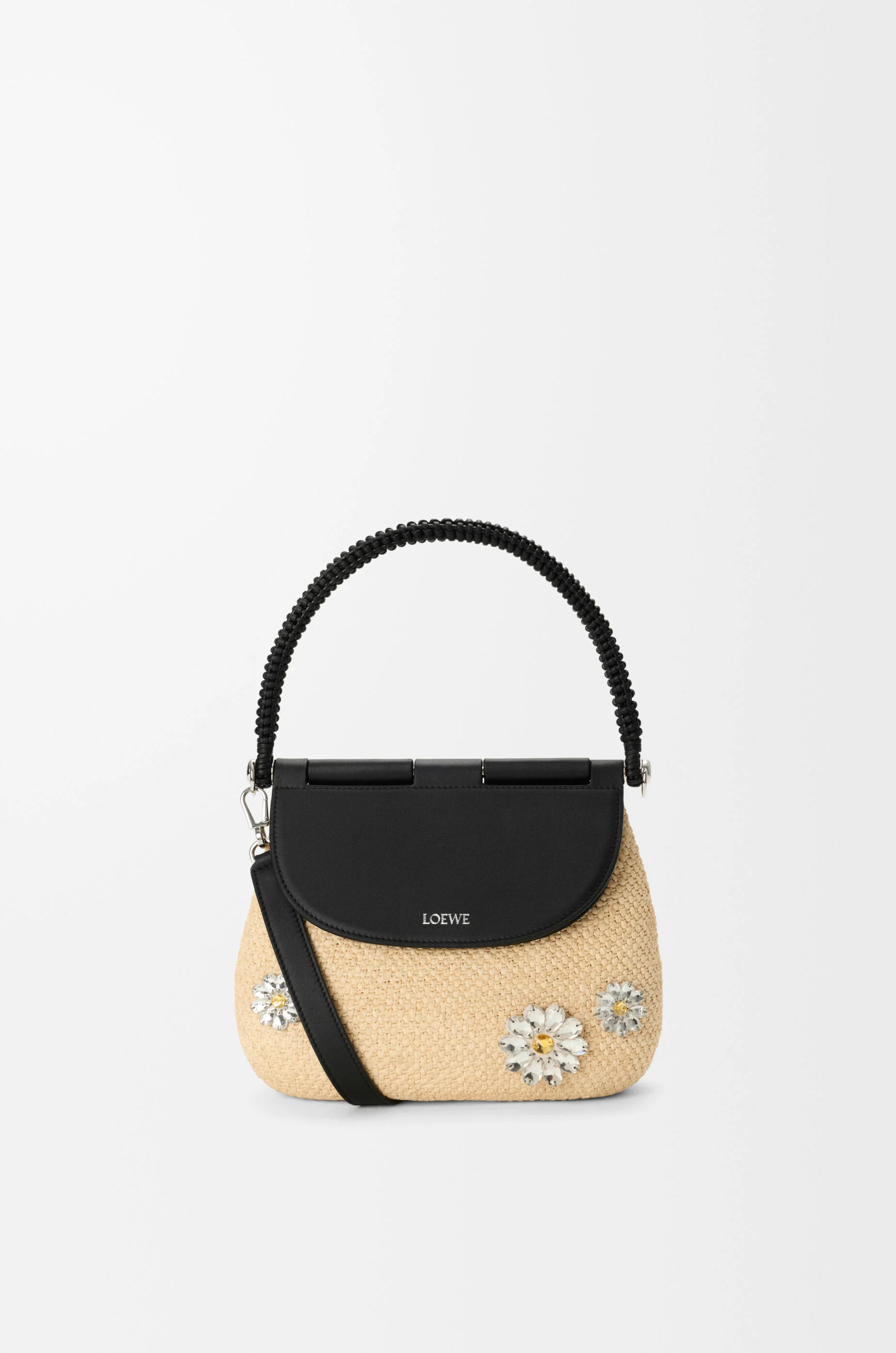 Medium Pescador bag in raffia and calfskin - 1
