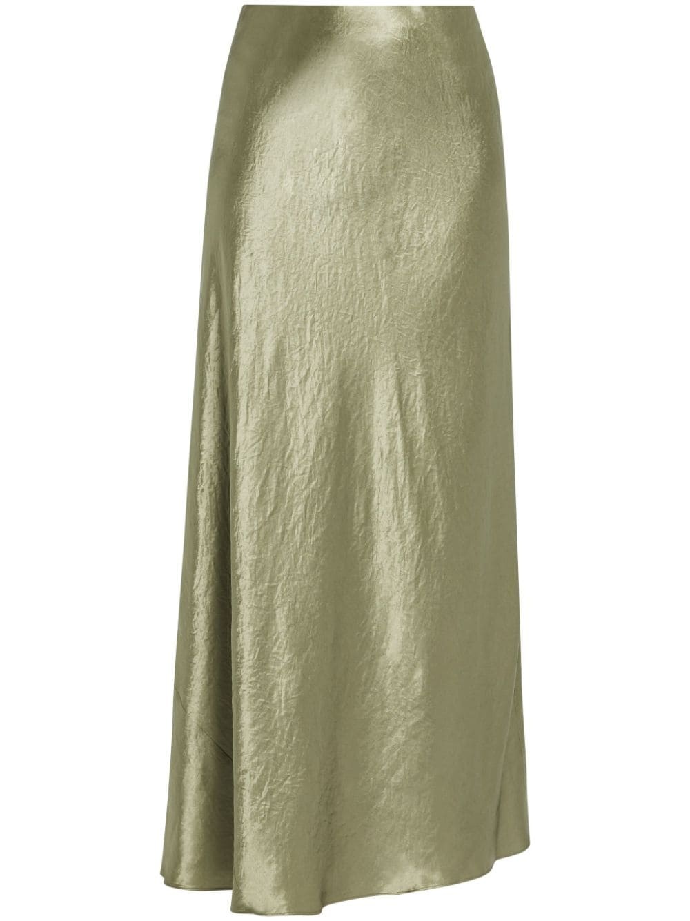 crinkled-finish satin maxi skirt - 1