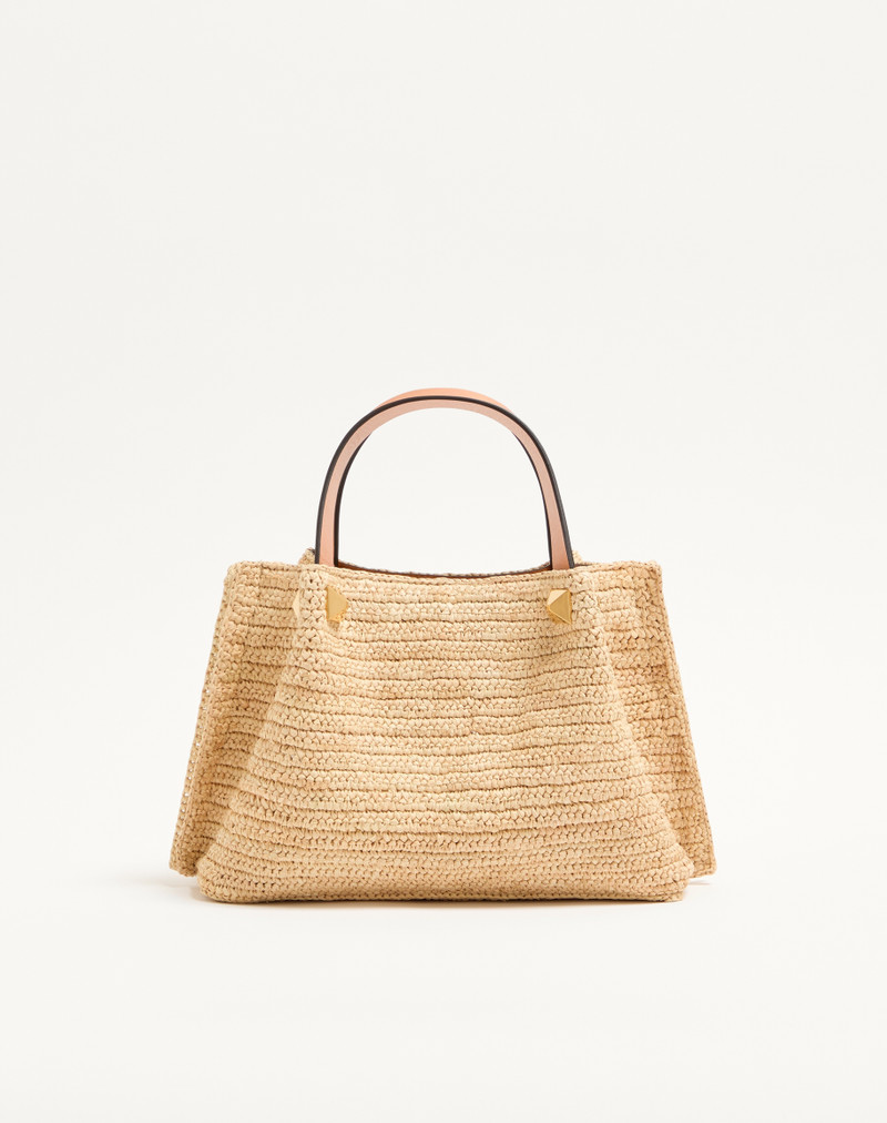 VALENTINO GARAVANI SMALL RAFFIA SHOPPING BAG. 4