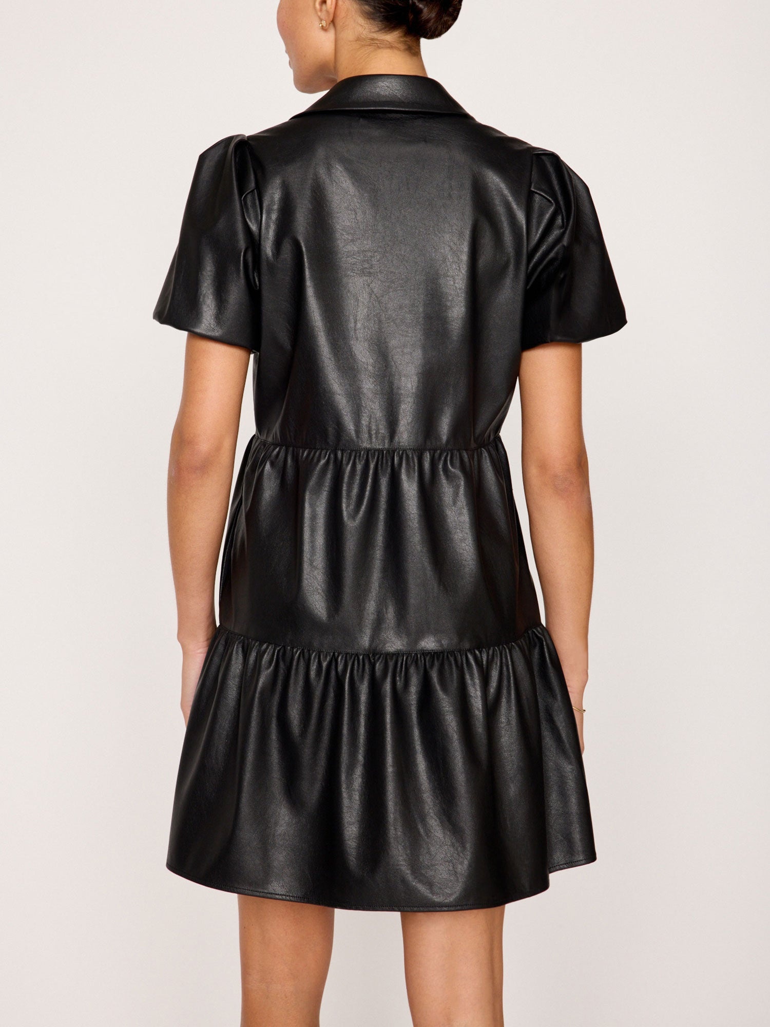 The Havana Vegan Leather Mini Dress - 5