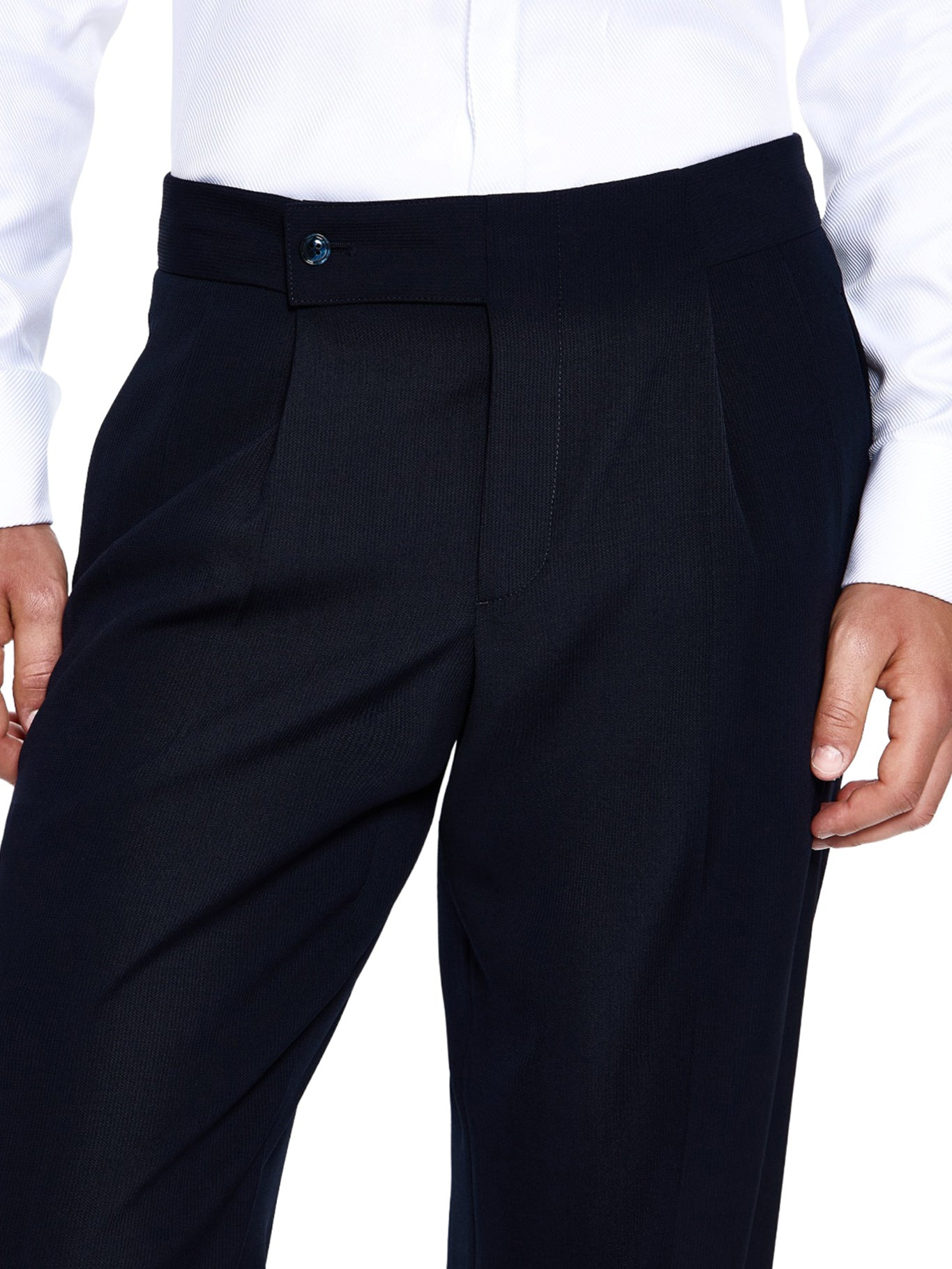 ROYAL LINE DOUBLE BREASTED SUIT IN CANNETÉ CREPE WOOL - 5
