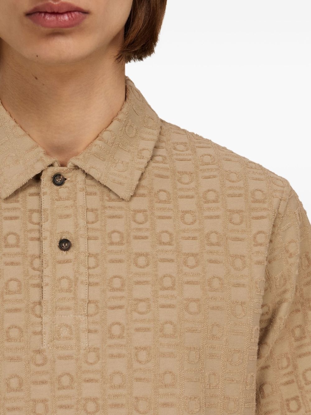 monogram-pattern polo shirt - 5