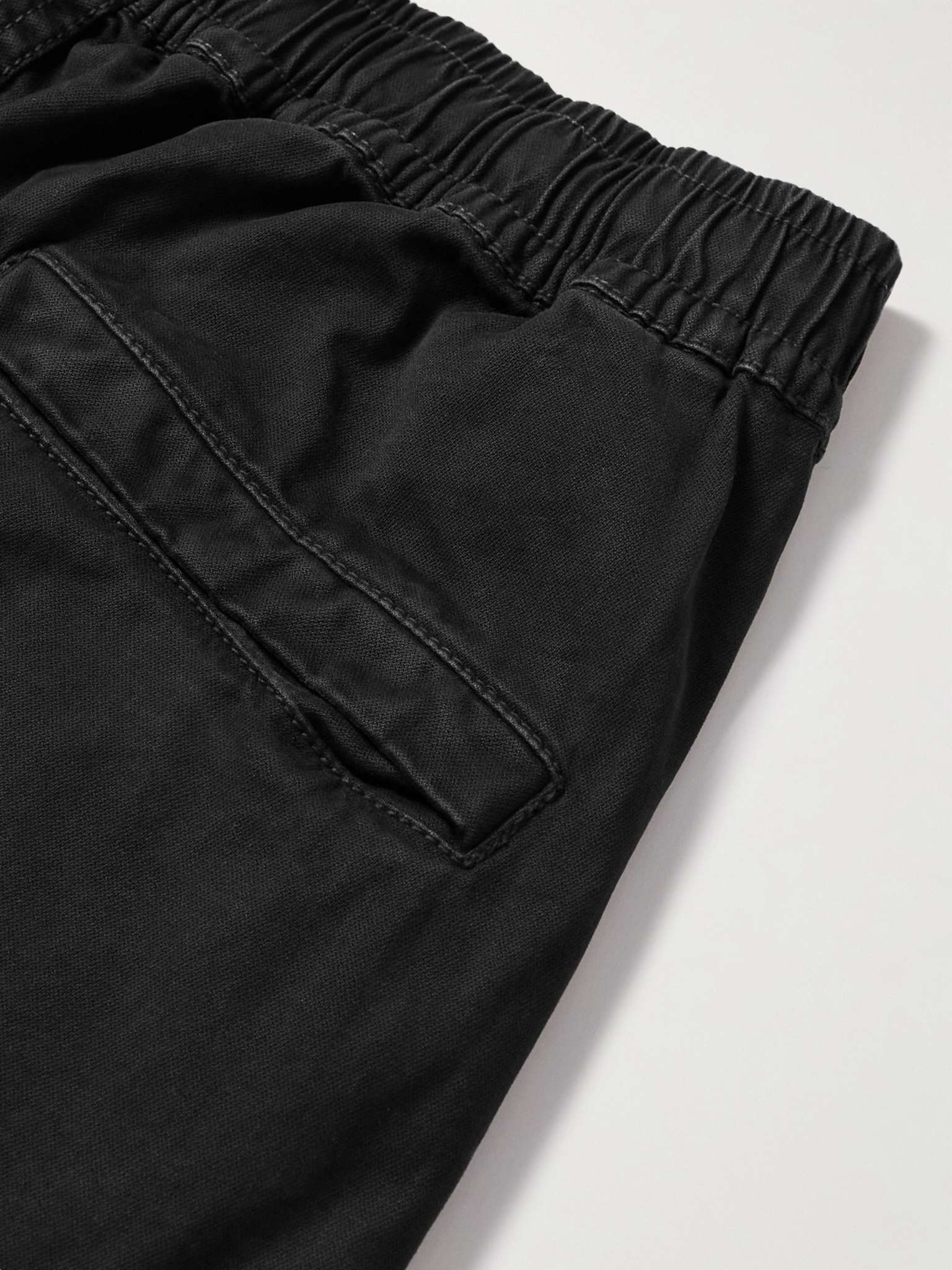 Tapered Logo-Appliquéd Garment-Dyed Cotton-Blend Cargo Trousers - 5