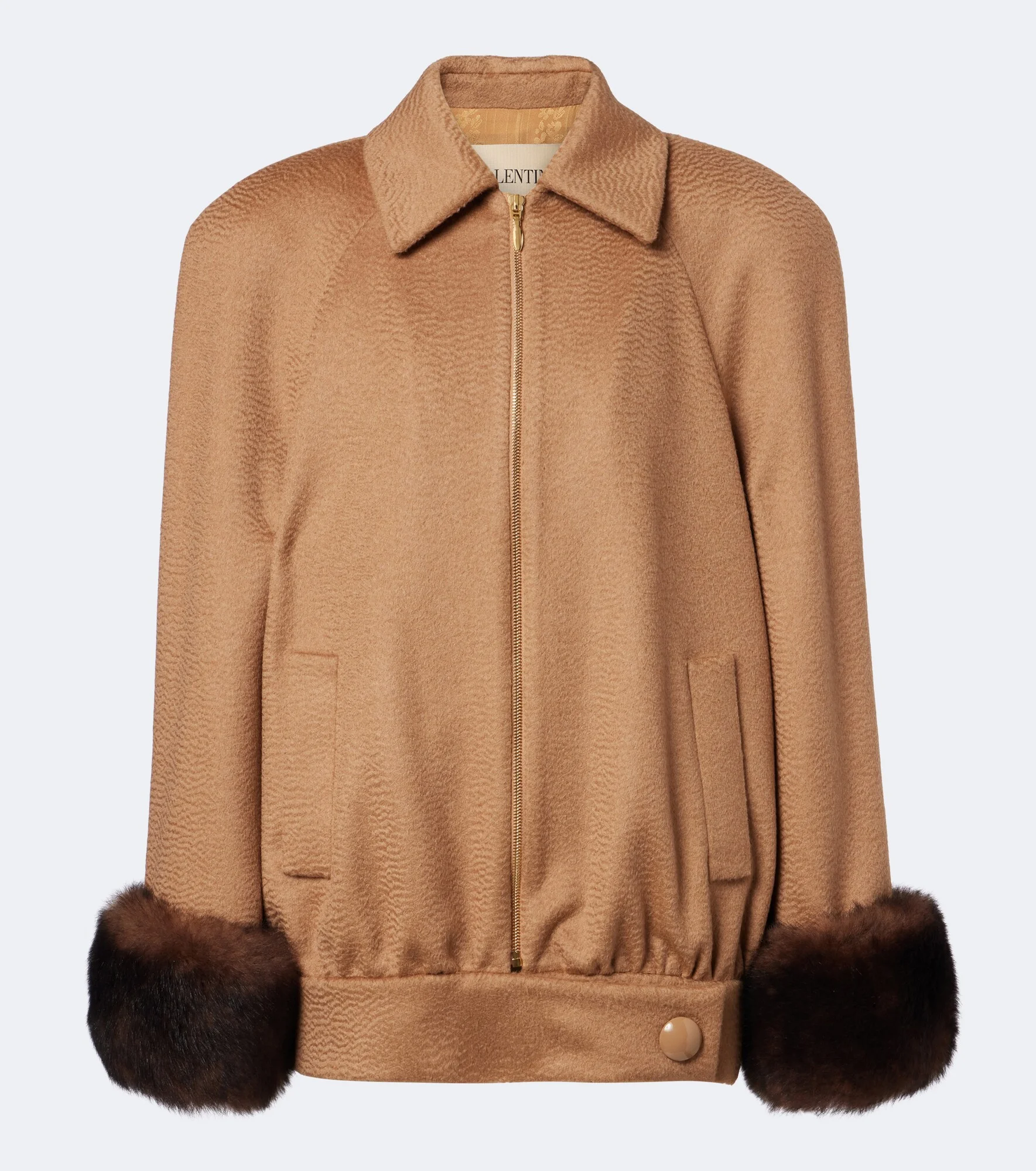 Camel blouson jacket - 1