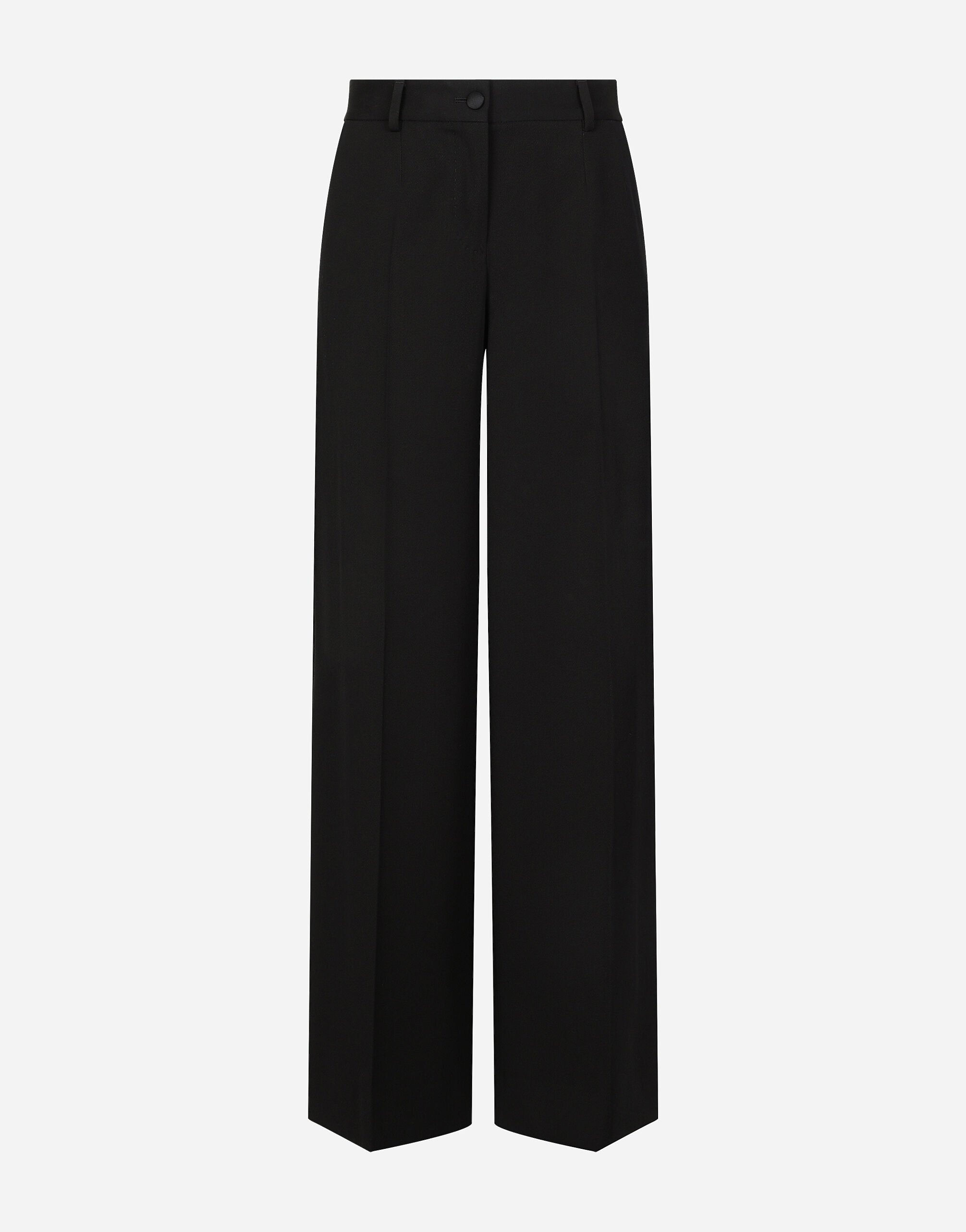 Flared wool gabardine pants - 1