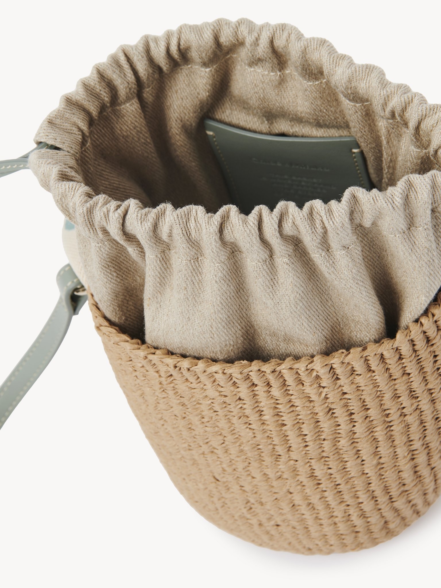 SMALL WOODY BASKET IN NATURAL FIBERS - 5