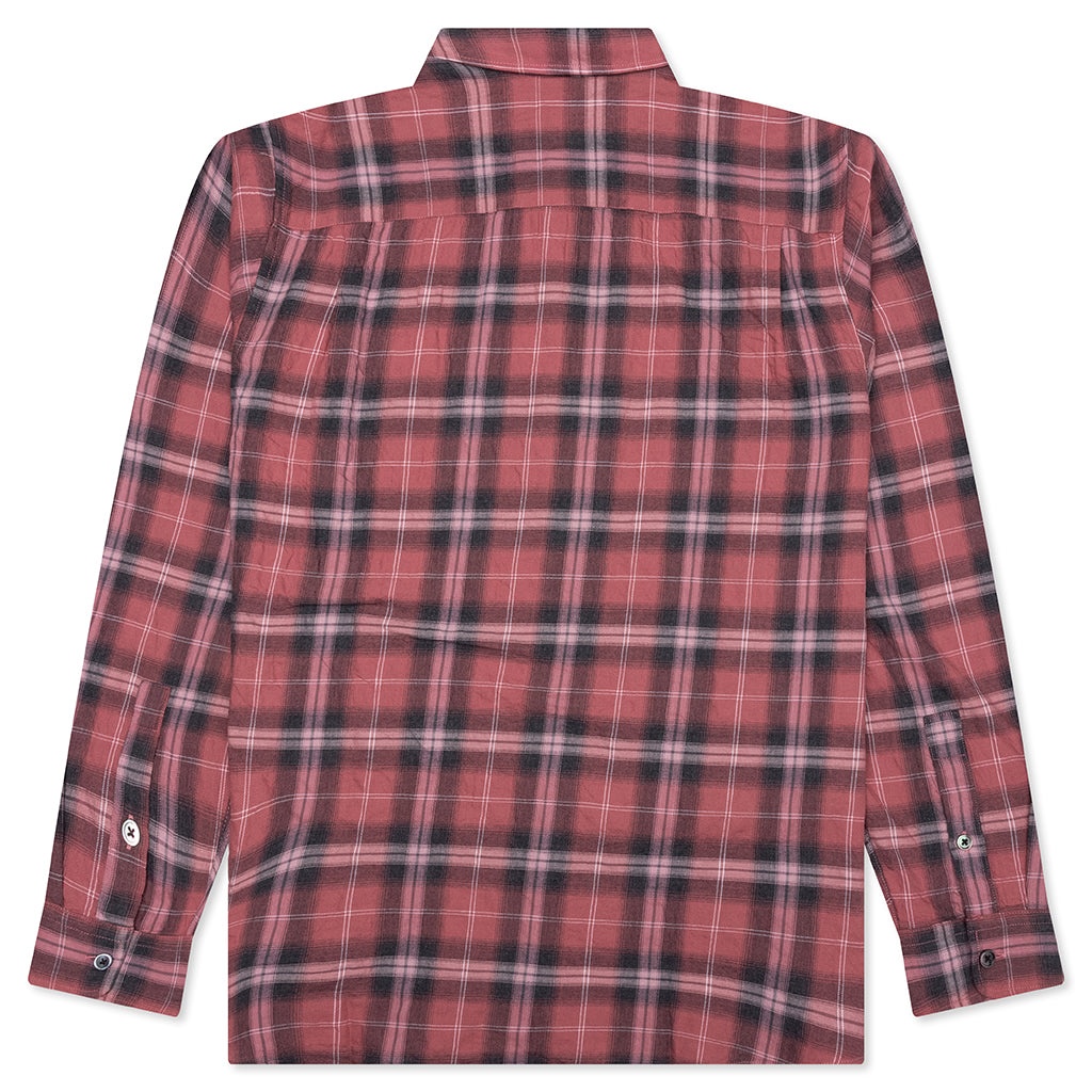 BEACH PLAID SHIRT - RED - 2