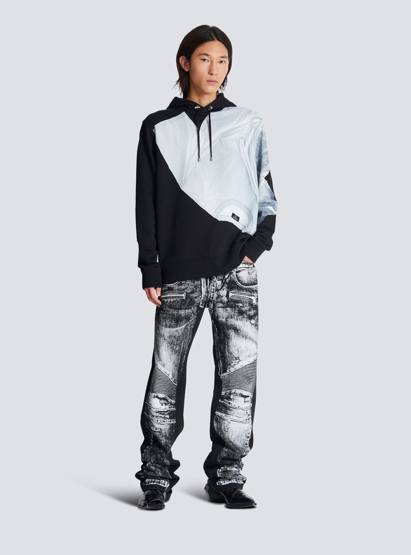 Balmain Hoodie with T-shirt print outlook