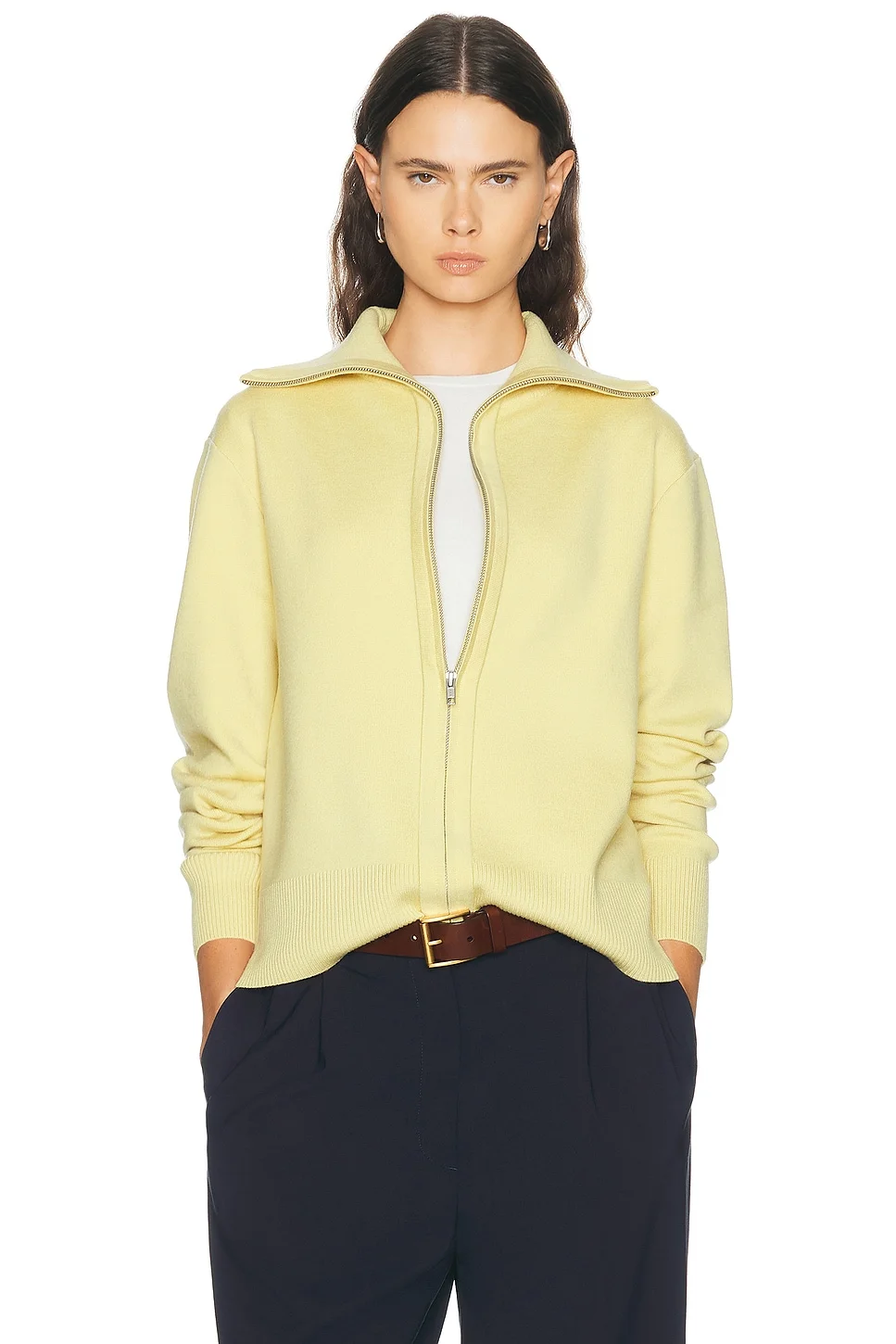Knit Zip Up Jacket - 1