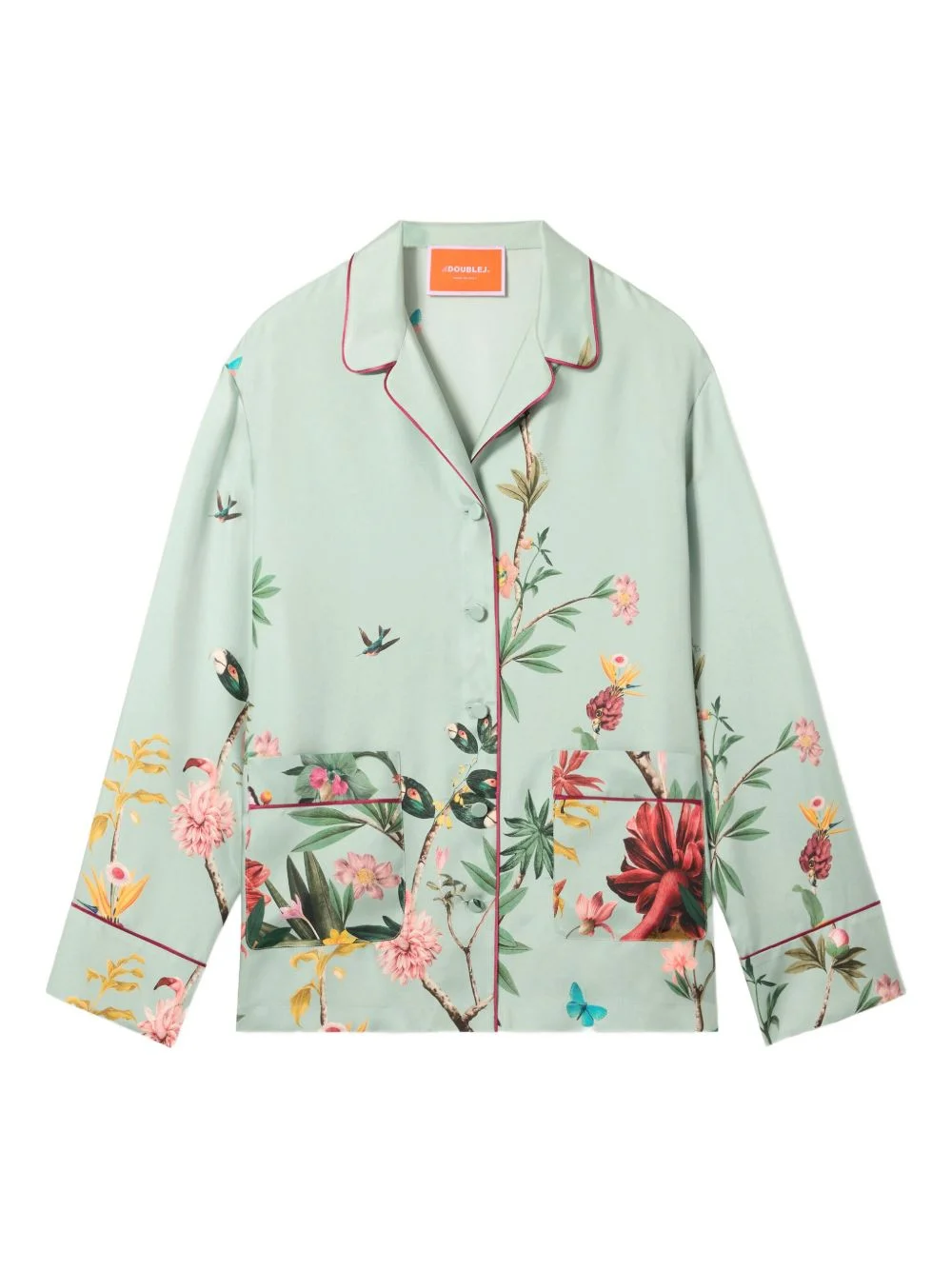 floral panel pyjama shirt - 1