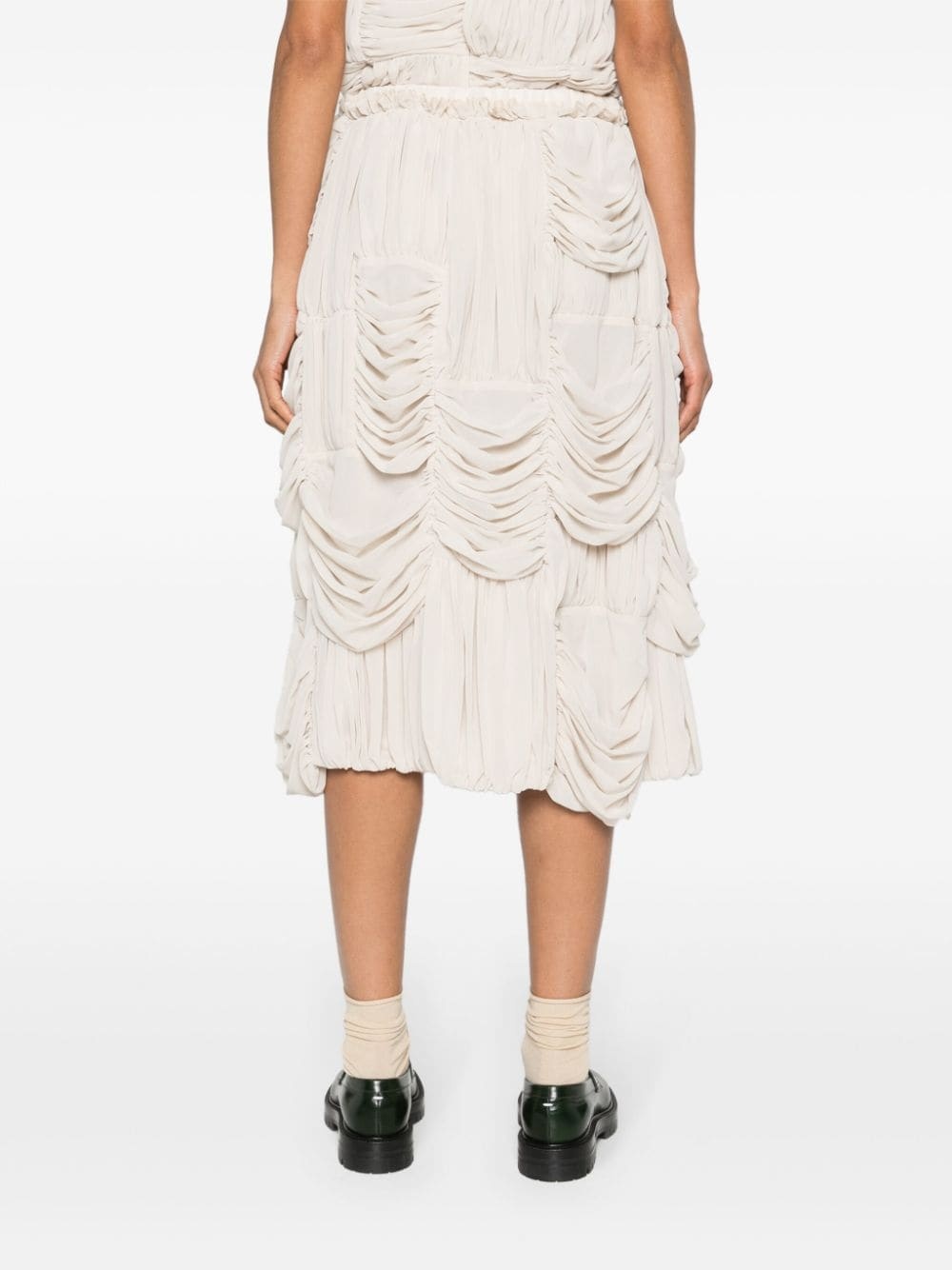 A-line ruched midi dress - 4