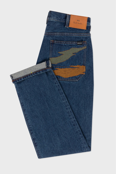 Paul Smith Dark-Wash 'Plains' Embroidered Jeans outlook