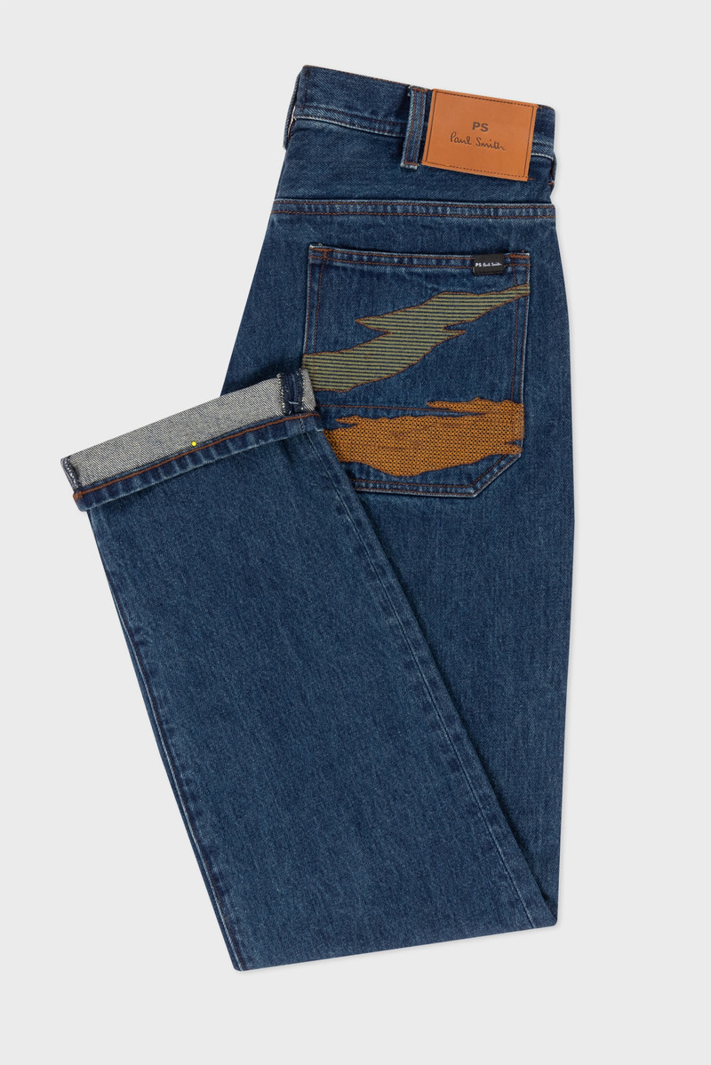 Paul Smith Dark-Wash 'Plains' Embroidered Jeans outlook