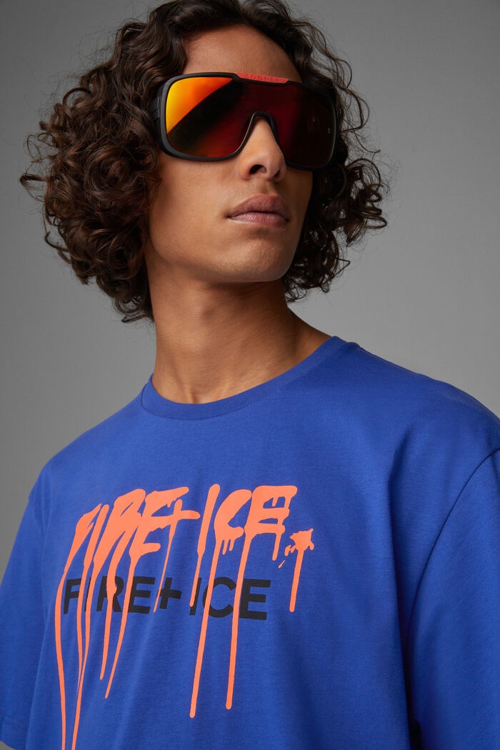 Mick T-shirt in Royal blue/Orange - 4