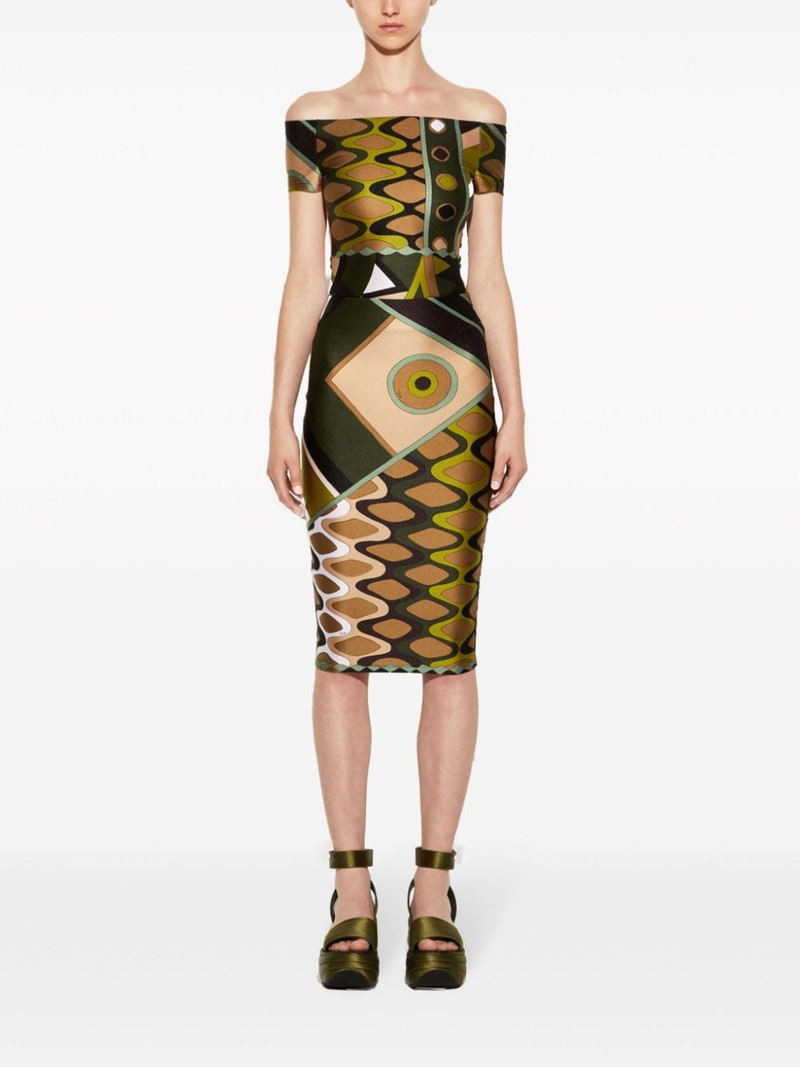 PUCCI Vivara-print pencil skirt outlook