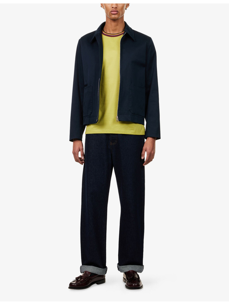 Paul Smith Stripe-Collar Cotton-Jersey T-Shirt outlook