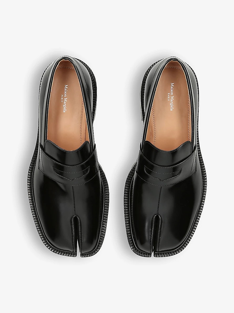 Tabi County panelled brushed-leather loafers - 2