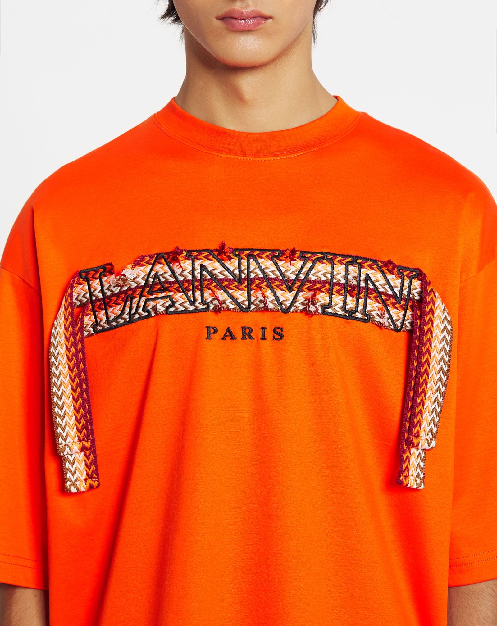OVERSIZED EMBROIDERED CURB LACE T-SHIRT - 5