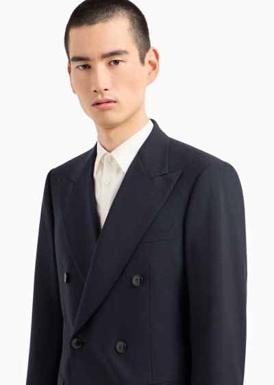 GIORGIO ARMANI Virgin wool and cashmere double-breasted Royal line suit outlook