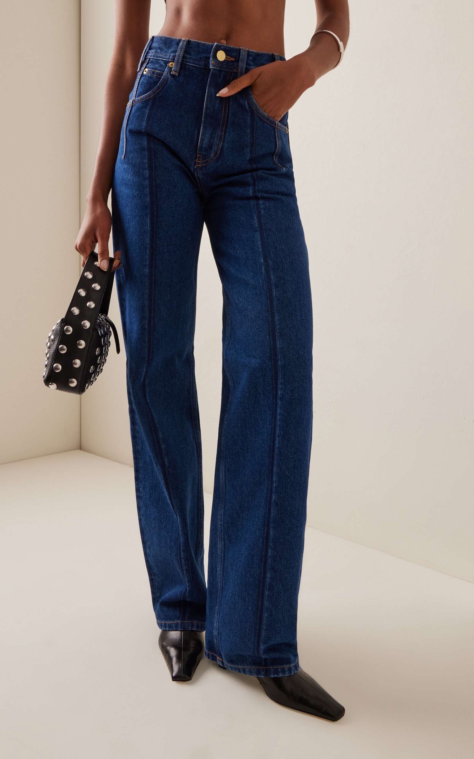 Lu Rigid High-Rise Straight-Leg Jeans blue - 6