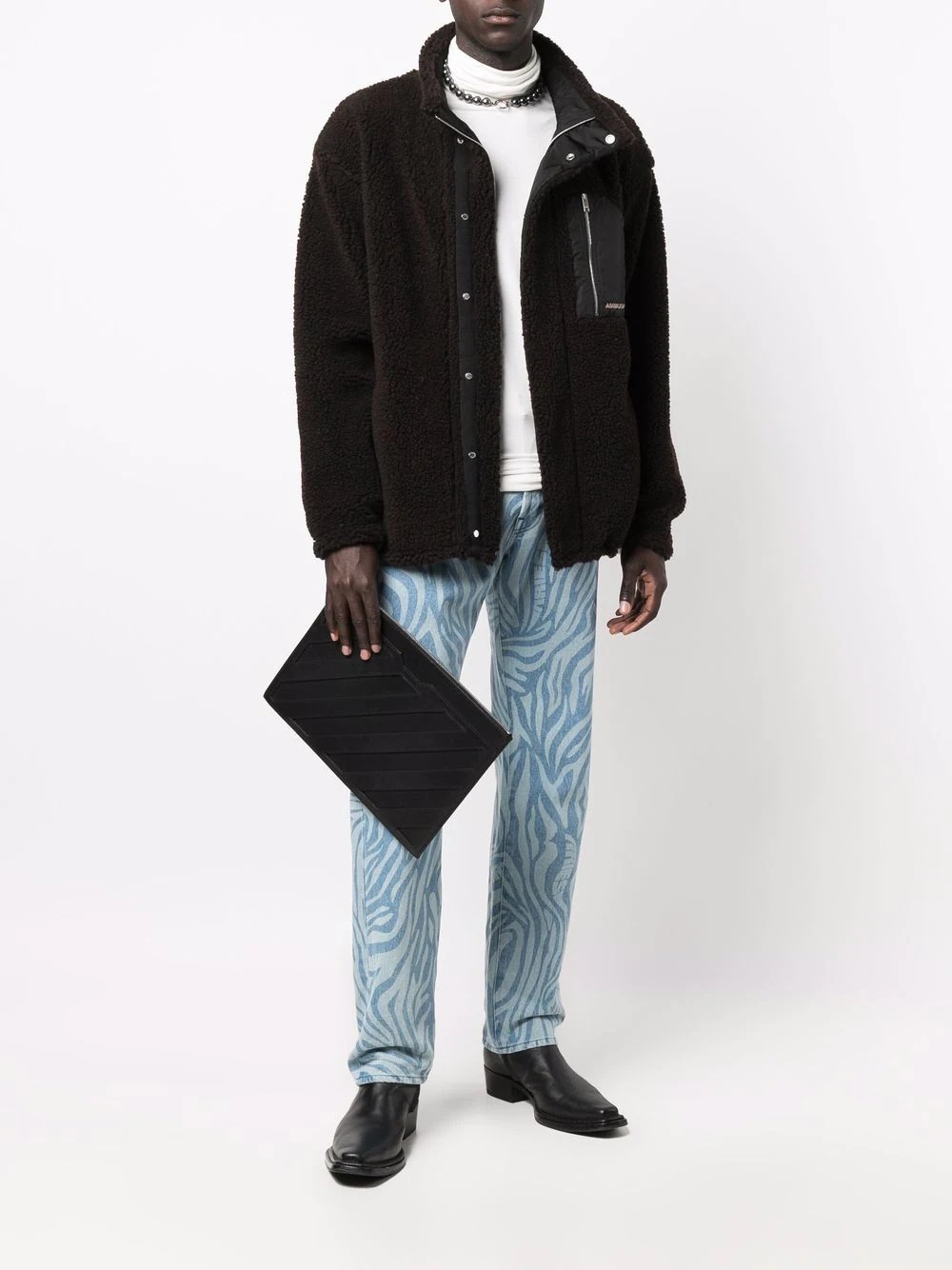 panelled sherpa jacket - 2