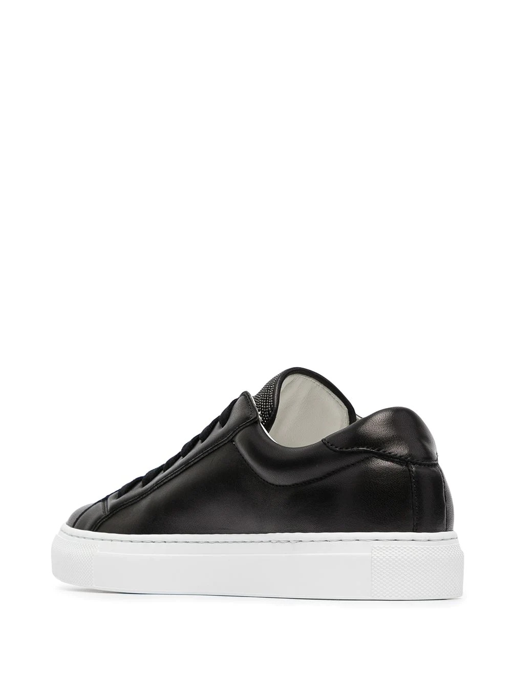 leather low-top sneakers - 3