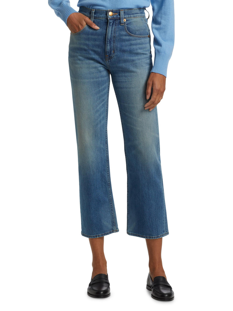 Women's Kenickie Mid-Rise Ankle Jeans - Distressed Indigo 3